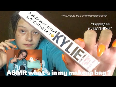 ASMR what’s in my makeup bag ( tapping everything )