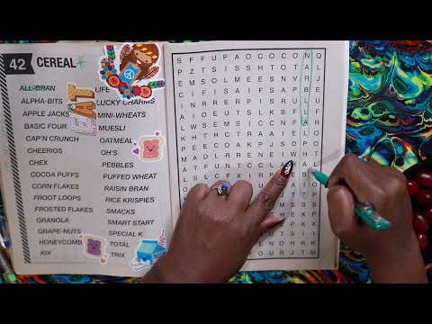 CEREAL WORD SEARCH ASMR EATING GRAPES