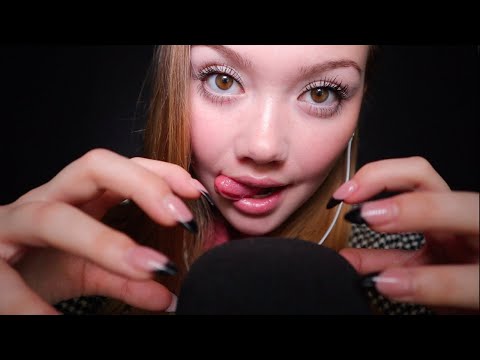 ASMR| UP CLOSE MOUTH SOUNDS + NAIL TAPPING FOR SLEEP (SOFT SPOKEN) 😴❤️