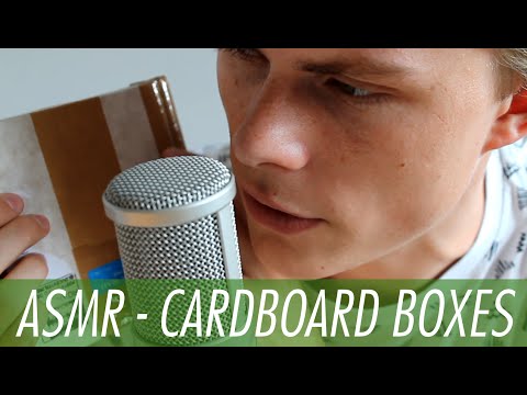 ASMR - Cardboard Box Tapping & Scratching - with Male Whispering