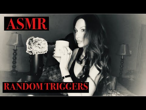 😴ASMR: RANDOM TRIGGERS/tapping/scratching/whispered/fluffy mic sounds