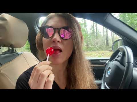 ASMR lollipop in the car | Intense Mouth Sound | relaxing
