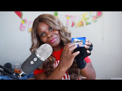 TRIDENT PEPPERMINT ASMR CHEWING GUM SOUNDS