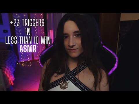ASMR 23 Trigger in 10 Minuti (no talking, ASMR challenge, fast and aggressive ASMR)