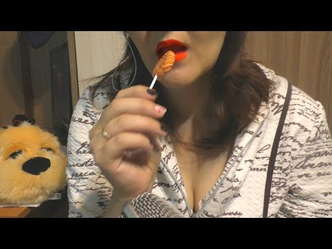 ASMR ~ Lollipop intence Licking Sucking Wet Mouth sounds