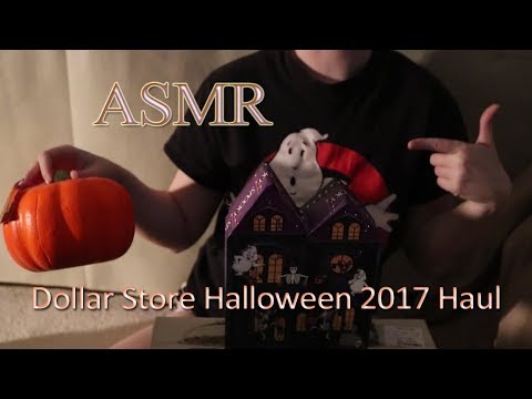 ASMR - Dollar Store Halloween Haul 2017 - Soft Talking, Tapping, Tracing