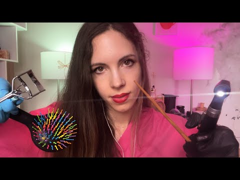 ASMR - Fast & Aggressive Ear Cleaning, Scalp Check, Doing Your Makeup