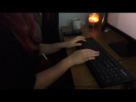 Chill With Me While I Write - Genuine Typing Sounds (Dark Video)