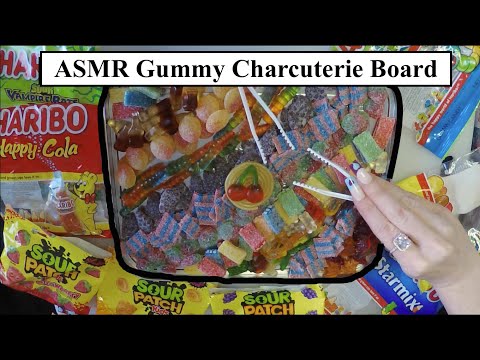 ASMR Eating & Creating Gummy Candy Charcuterie Board | Whispered