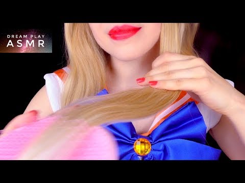 ★ASMR★ Sailor Venus styles your HAIR 💛 accessories + brushing 🌙セーラームーン  | Dream Play ASMR