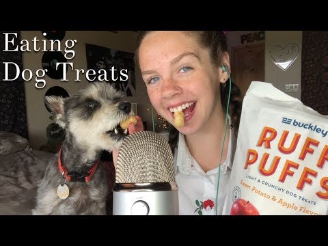 ASMR Eating DOG TREATS with Sam