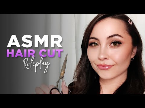 ASMR HAIRCUT ROLE PLAY - cutting, scratching, brushing