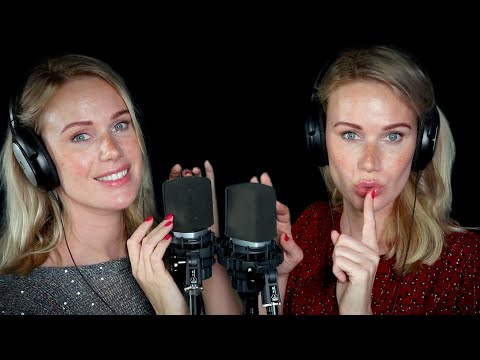 ASMR TWIN INTENSE MOUTH SOUNDS & CLOSE-UP WHISPER (Layered tingle sounds in english and dutch)