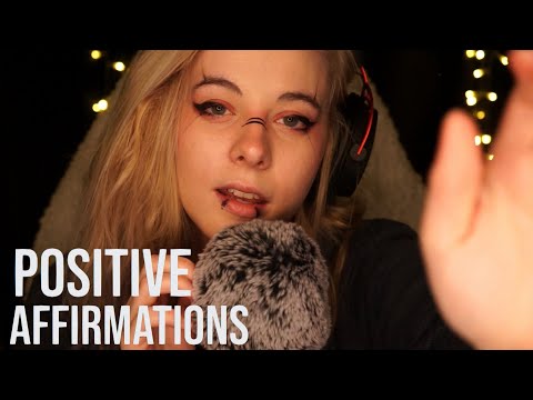 ASMR positive affirmations to reduce anxiety and stress - whispered, soft fluffy sounds