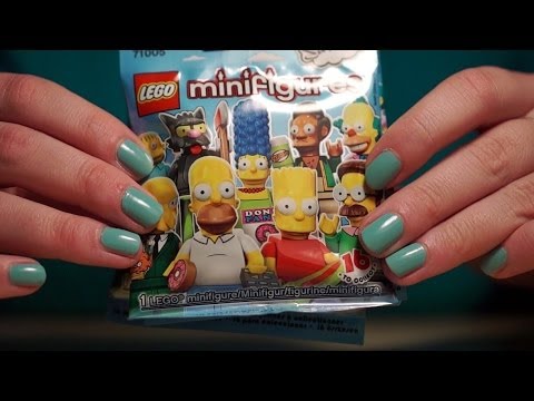 Binaural ASMR. Unwrapping LEGO Minifigures (The Simpsons Edition)