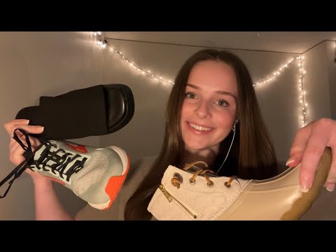 ASMR | tapping on my DIRTIEST shoes! tapping, scratching, and mouth sounds👟👢🧱