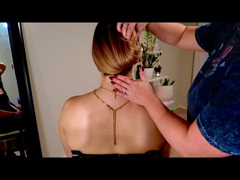 ASMR | Gentle Back & Neck Scratching with Hair Play