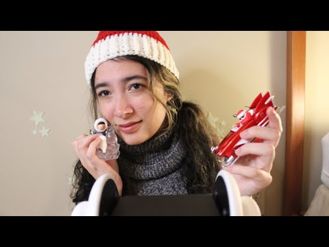 ASMR 🎄My Favorite Christmas Ornaments (whisper, tapping, scratching, collection)