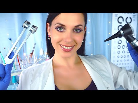 ASMR Detailed Realistic Ear Cleaning Ear Exam and Hearing test