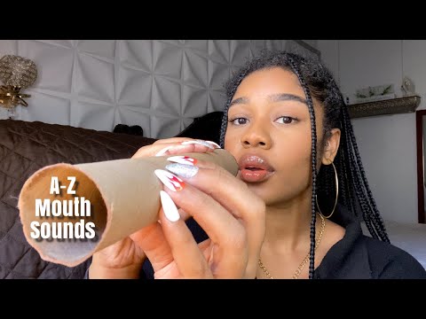 ASMR- Mouth Sounds w/ Toilet Paper Roll Trigger 😴💓 (A-Z mouth sounds | PLUCK, TIKO, NOMS…) 👅✨