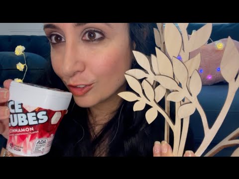 ASMR GUM Chewing/ Super Tingly Whispers/ Tapping/ Tracing/ Unboxing my Perfect Gift