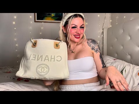 ASMR What’s In My New Luxury Bag | Gum Chewing & Chitchat