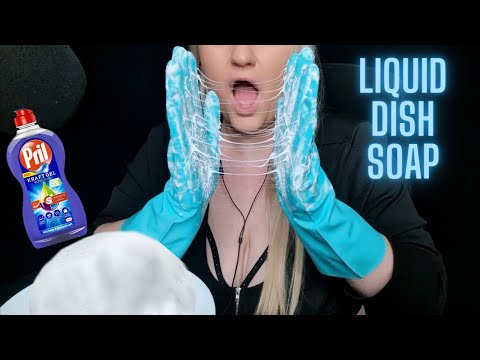 ASMR GLOVE SOUNDS WITH LIQUID DISH SOAP 🧤🧼