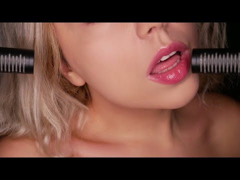 ASMR Mouth Sounds👄Up-Close Kisses, Tongue Flutters, Inaudible Whispers❤️ I LOVE YOU! 4k