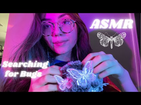 ASMR Bugs Searching & Plucking ~ Fluffy Mic Triggers 🦋