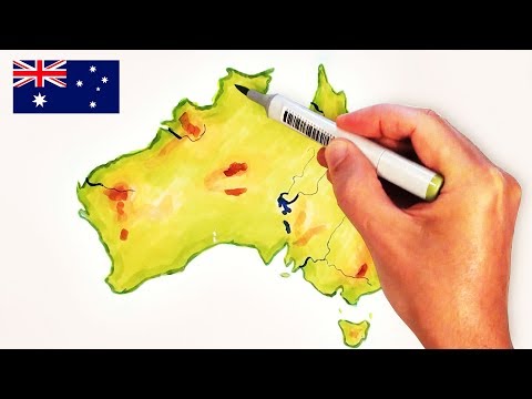 ASMR 1+ Hour Drawing Map of Australia | Binaural Soft Spoken