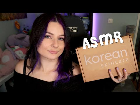 ASMR Korean Skincare Unboxing on a Rainy Day | Relaxing & Calm Sounds to Help You Fall Asleep