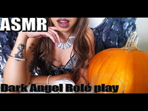 {ASMR} Dark Angel Role-Play | tapping | whispering |