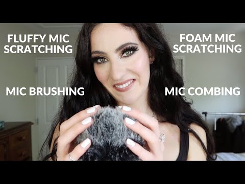 ASMR Mic Scratching and Mic Brushing Assortment - Fluffy Mic, Foam Mic, Intense Brain Massage