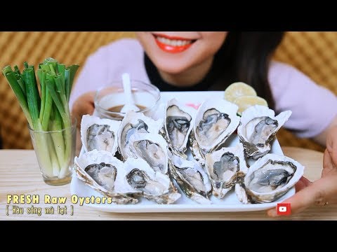 ASMR FRESH Raw Oysters(EATING SOUNDS), No Talking|LINH-ASMR