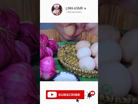 #shortvideo eating raw eggs with #linhasmr