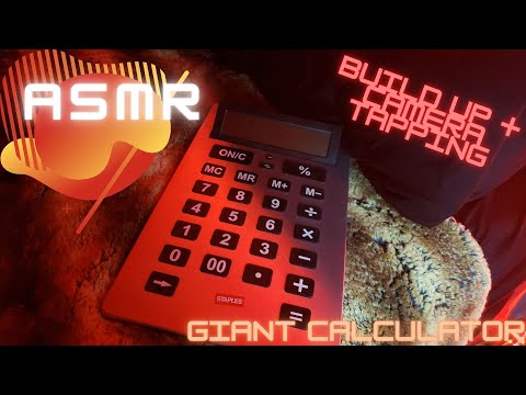 ASMR | LOFI BUILD UP+CAMERA Tapping, Scratching, Spray bottle sounds on Giant Calculator(NO TALKING)