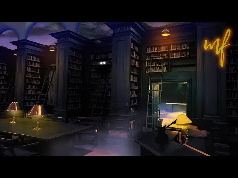 The Strange Library ASMR Ambience (rain, thunder, book, reading sounds with ominous atmosphere)