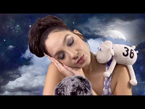 ASMR Counting You To Sleep, Hand Movements & Fluffy Mic Touching