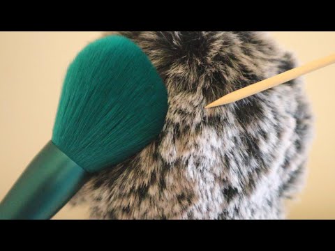 ASMR | Fluffy Mic Cover Brushing, Scratching and Stroking With Some Whispering for Sleep