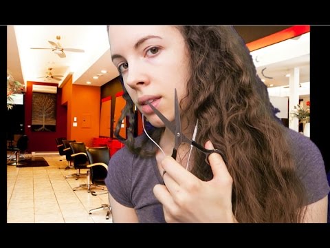 ASMR Haircut, Hairdresser role play - Combing, Brushing, cutting - With Happy Ending
