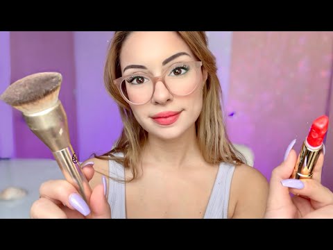 ASMR Fast & Aggressive Doing Your Makeup Layered Sounds, Roleplay, Personal Attention, Skincare 🌸