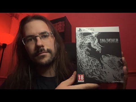 ASMR | Final Fantasy XVI Deluxe edition unboxing + gripping sounds