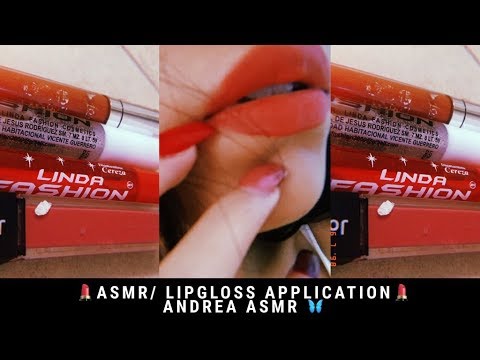 ASMR/ Lipstick application/ Mouth sounds/ Gloss/ Muy relajante/ Andrea ASMR 🦋