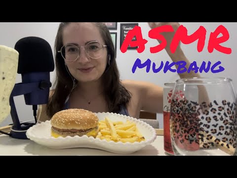 ASMR MukBang comendo hambúrguer  #asmr #mukbangbrasil #mastigação