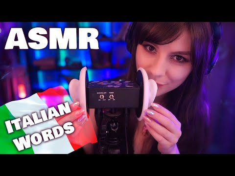 ASMR Italian Trigger Words - Whispering from Ear to Ear, Tapping on Ears