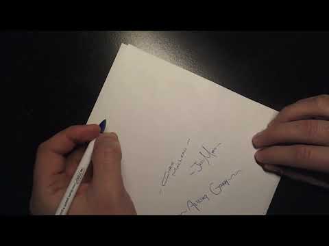 ASMR Writing my Supporters Names.