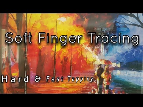 ASMR- Tapping and Tracing a Painting🤗 |fast and hard tapping|slow tracing|