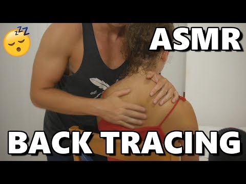 ASMR Back Tracing, Brushing And Neck Massage