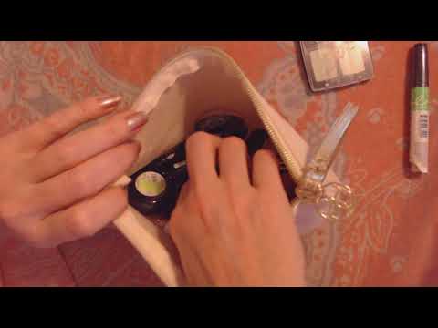 ASMR ~ Makeup Bag Rummaging Sounds (Whispered Intro)