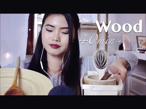 ASMR ~Wood Tapping & Scratching~ Soothing~Sleep Aid 45min +